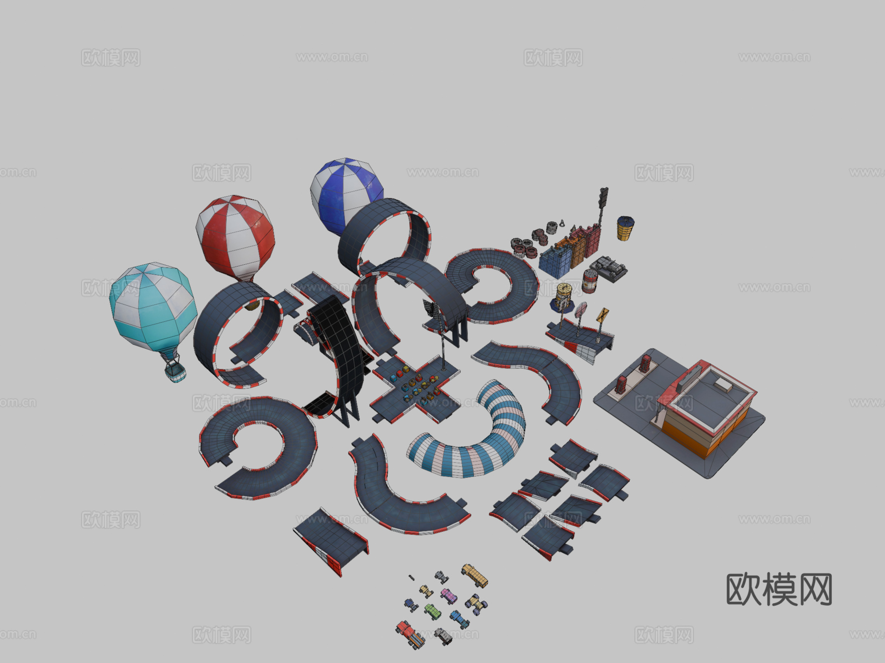 空闲赛车 完整包su模型