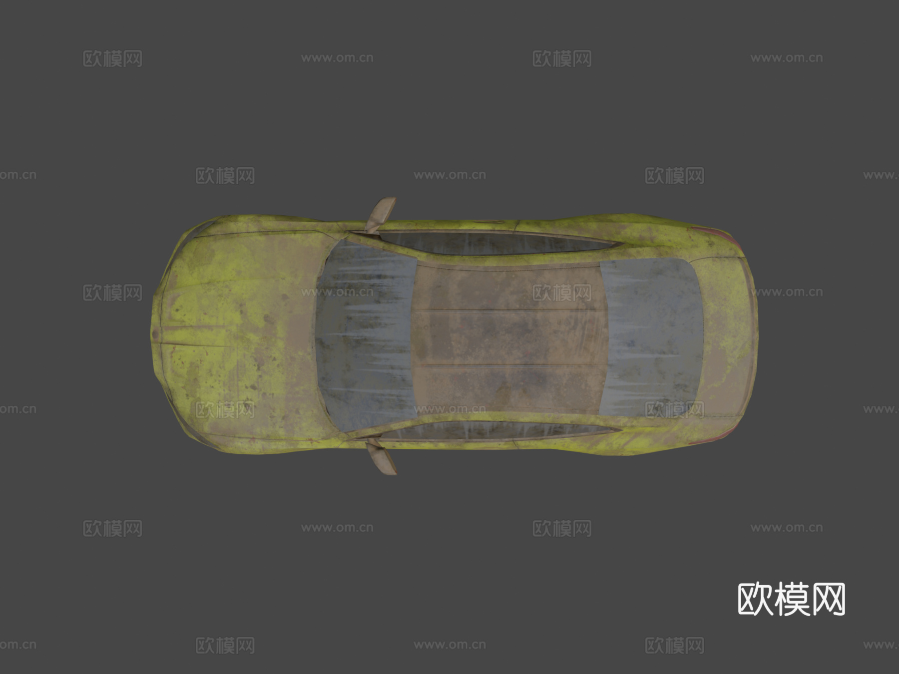 废弃汽车宝马M4双门轿跑su模型