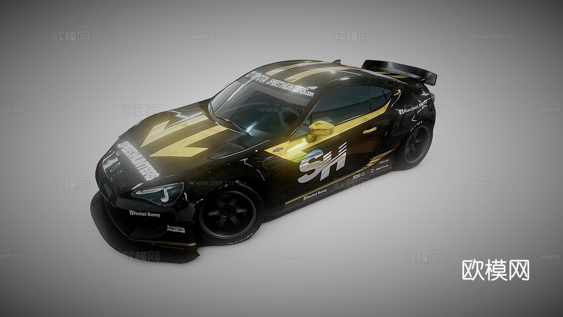 极品飞车粉丝艺术丰田GT86火箭兔车身套件su模型