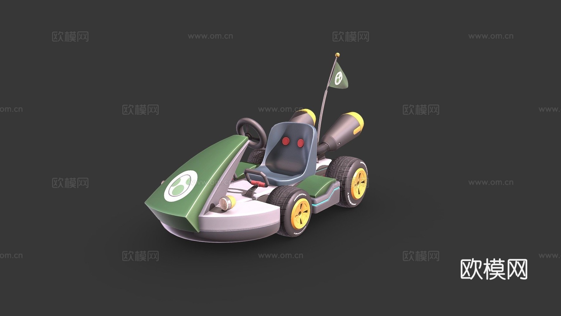 耀西卡丁车su模型