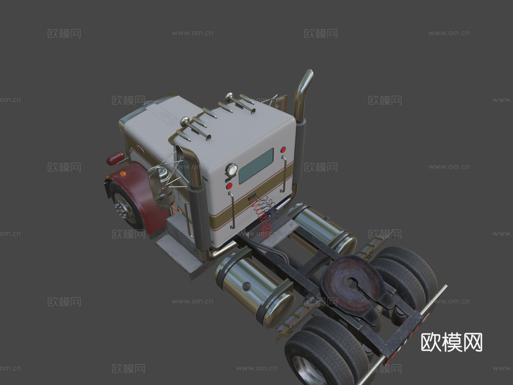 彼得比尔特289半挂卡车su模型