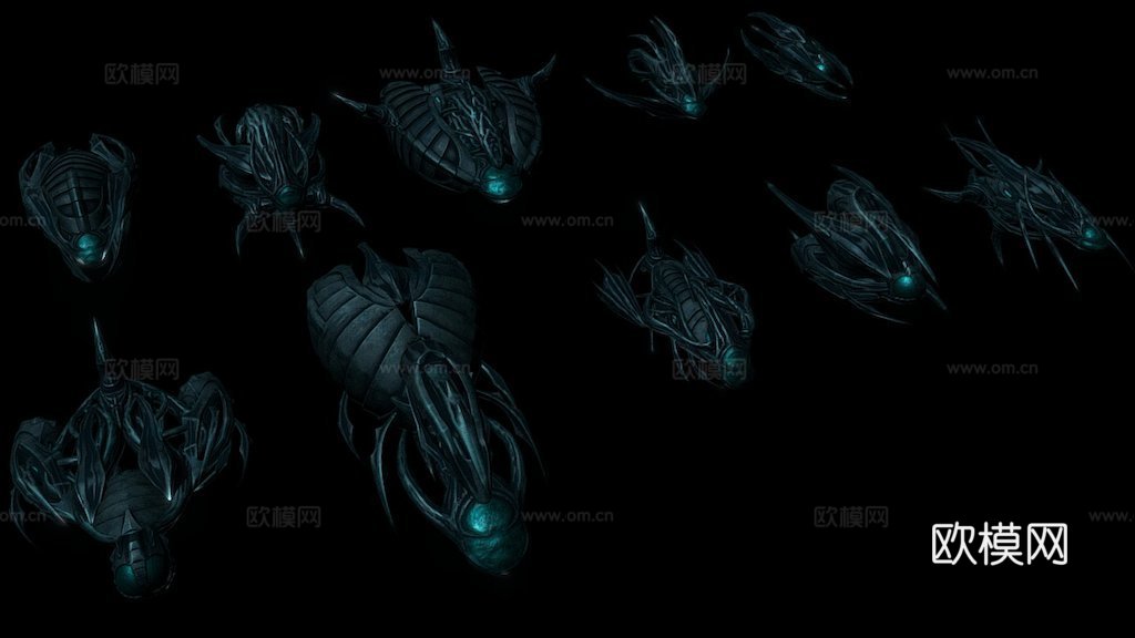 太空船建造者7异形主题su模型