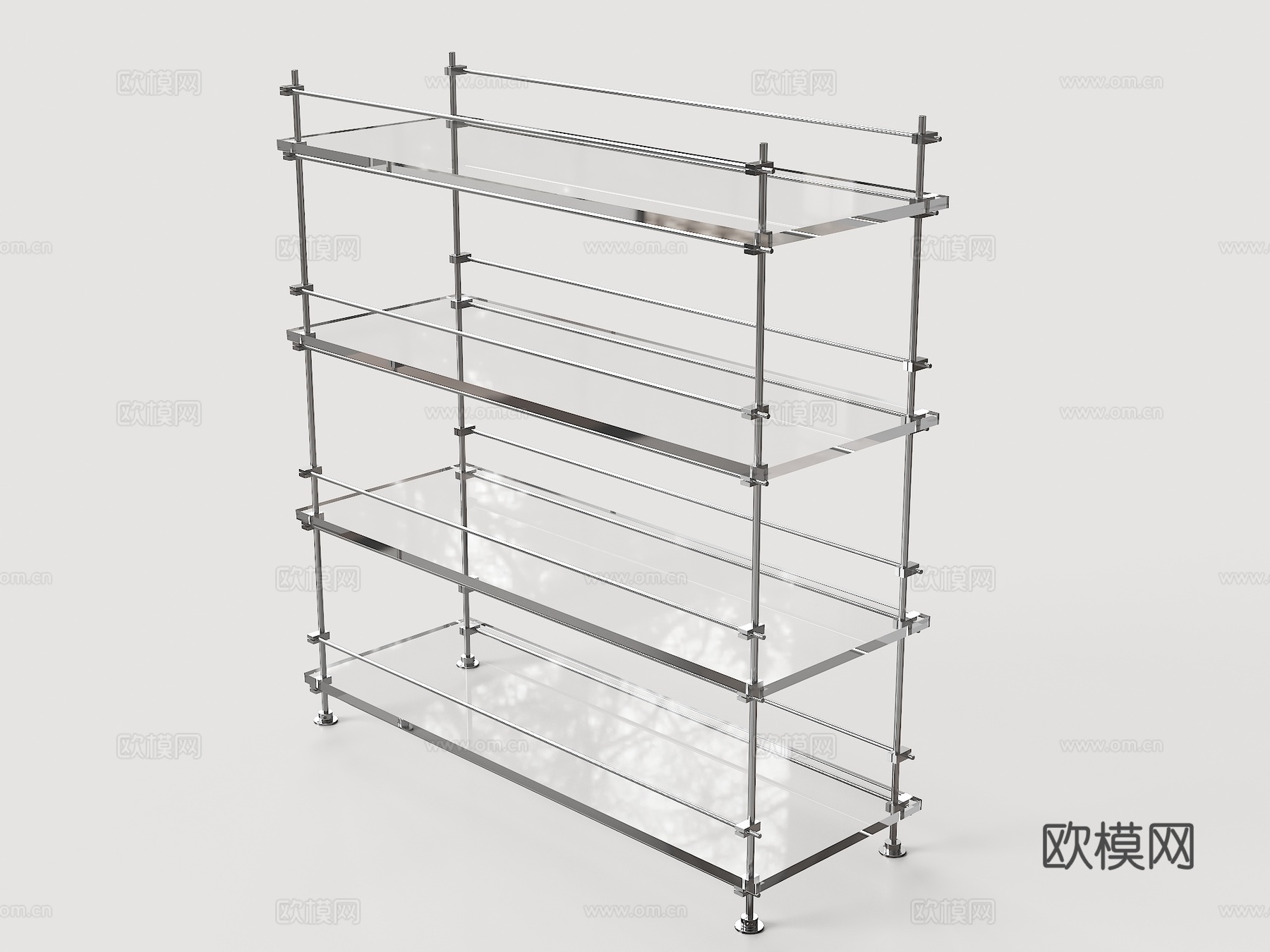 光轴书架 光轴置物架 不锈钢置物架 现代置物架 不锈钢光轴书su模型