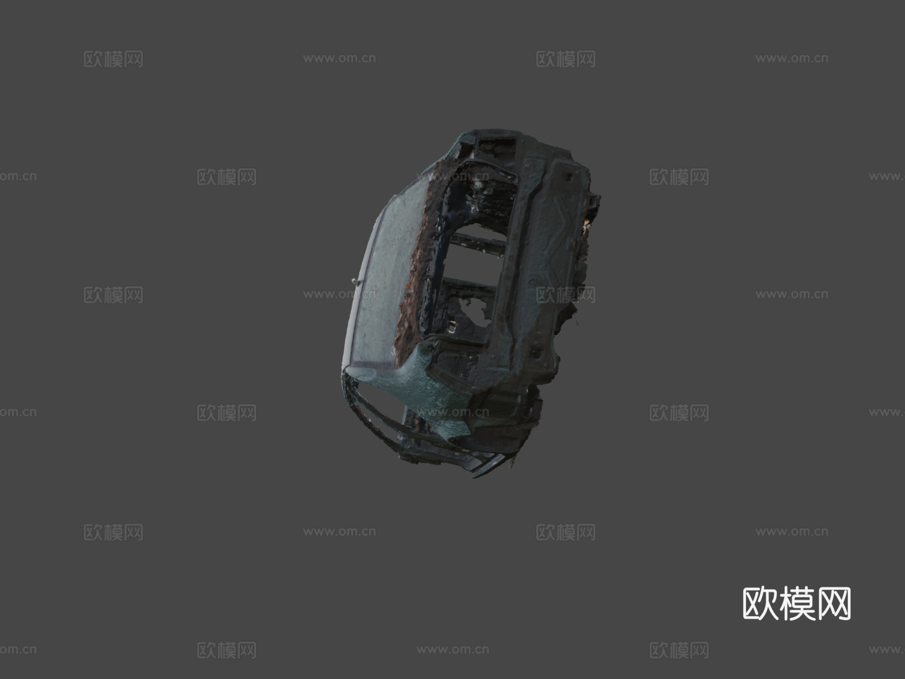 掏空汽车原始扫描su模型