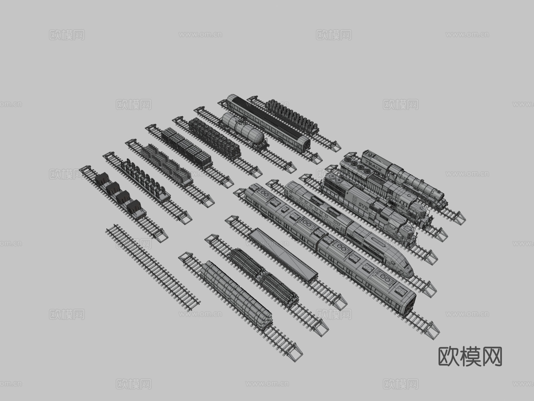 个火车模型仅在一个包中su模型
