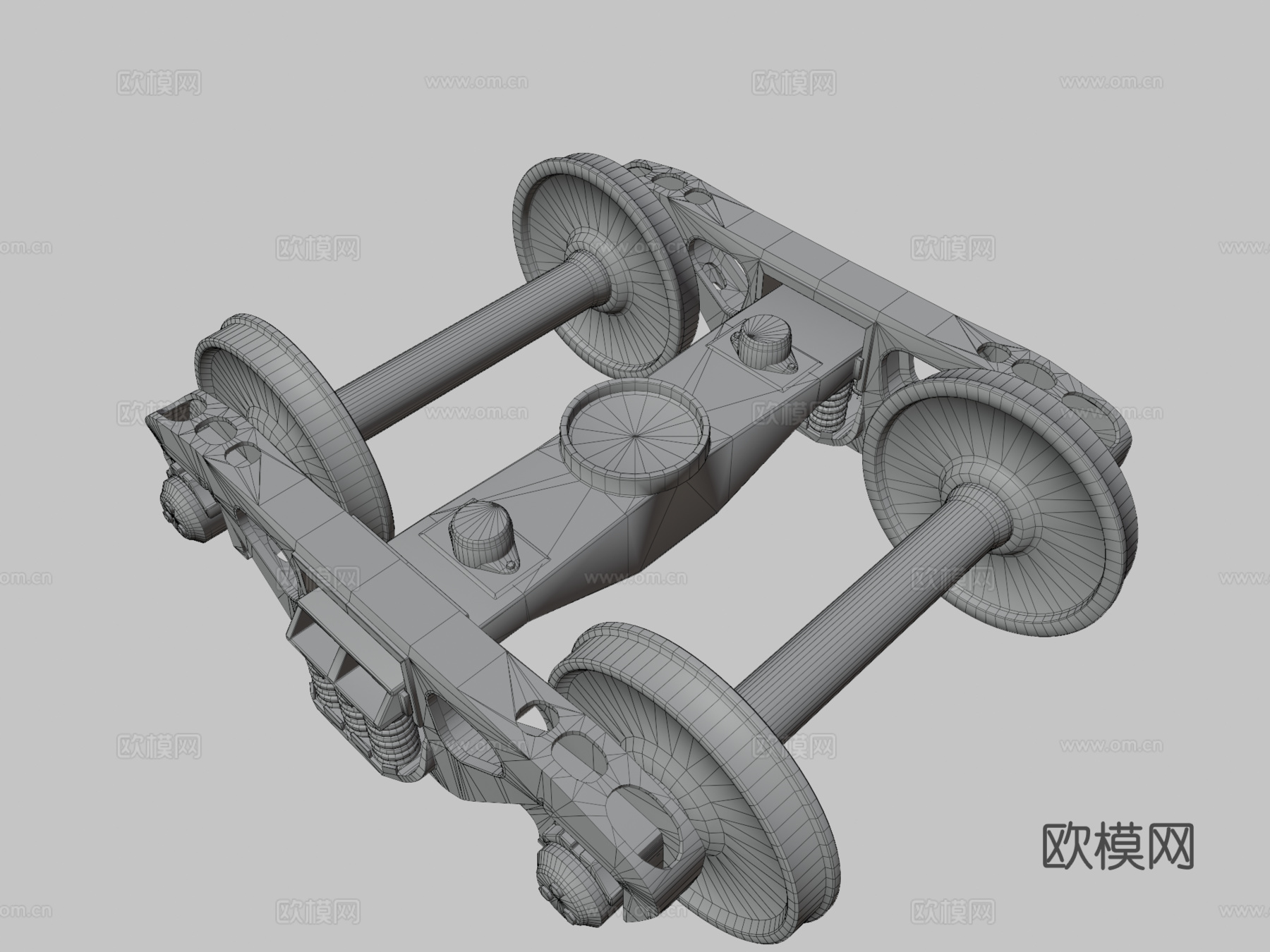 美国铁路卡车 转向架su模型