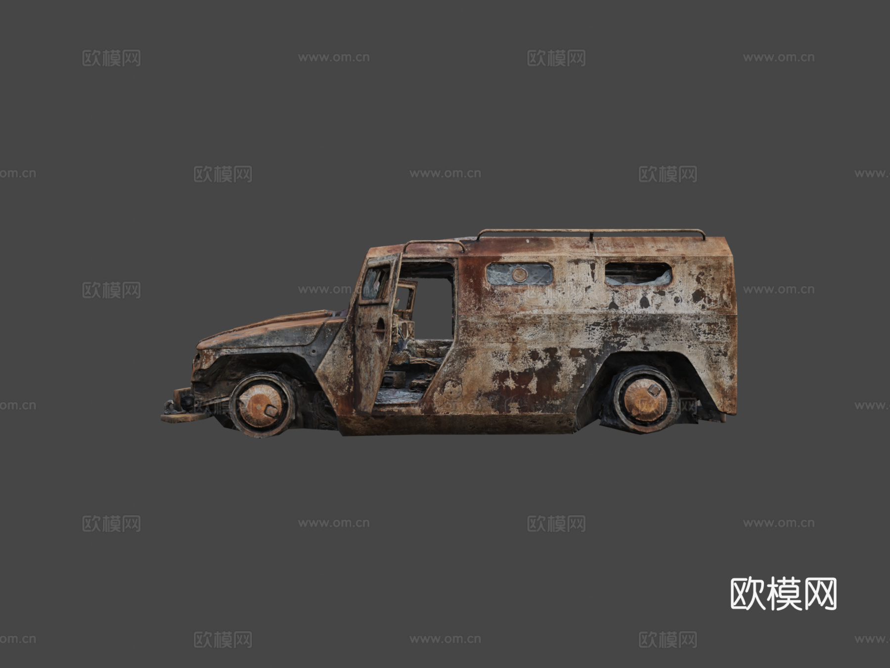 损毁的GAZ虎式su模型