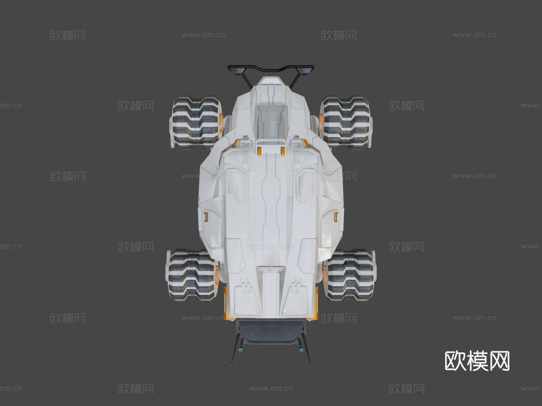科幻越野车su模型