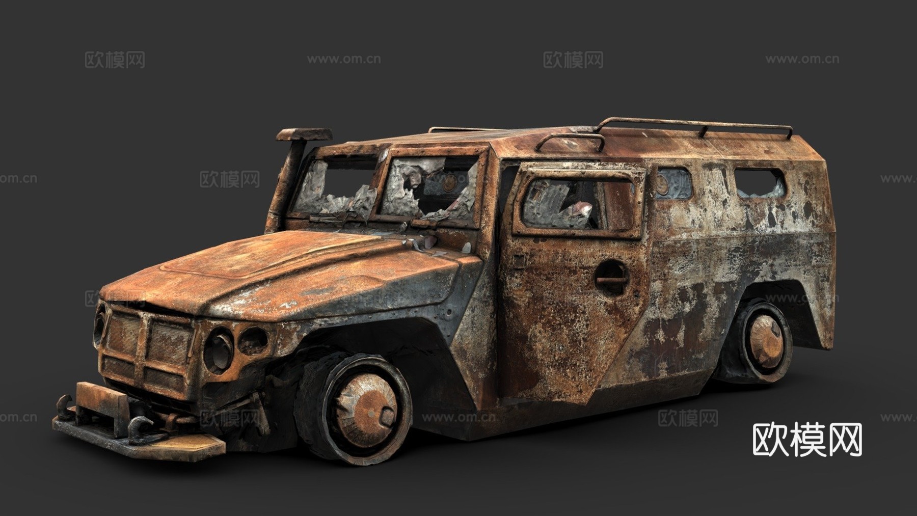 损毁的GAZ虎式su模型