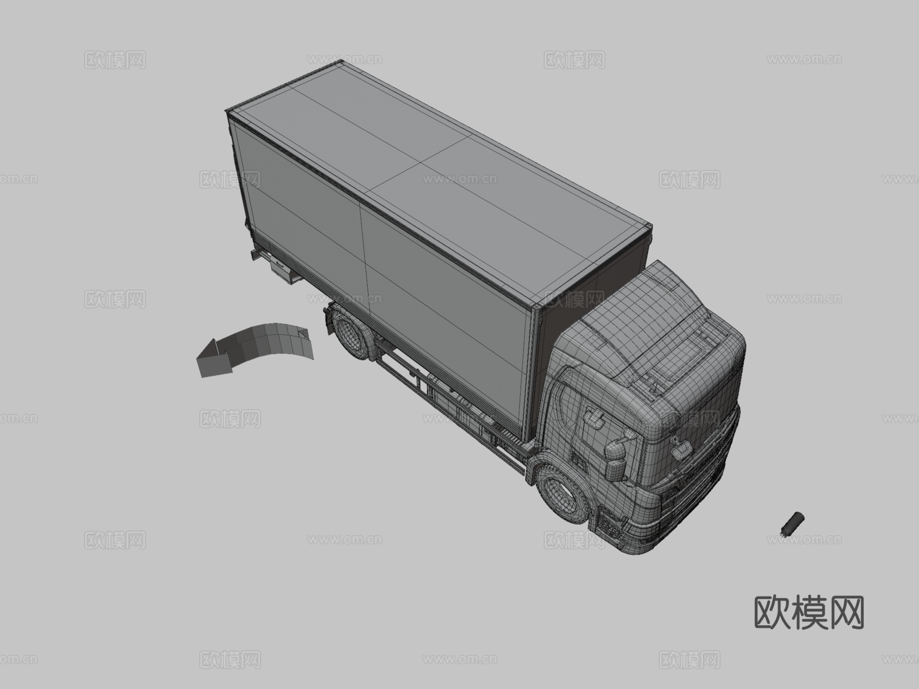 斯堪尼亚P系列带拖车全绑定su模型