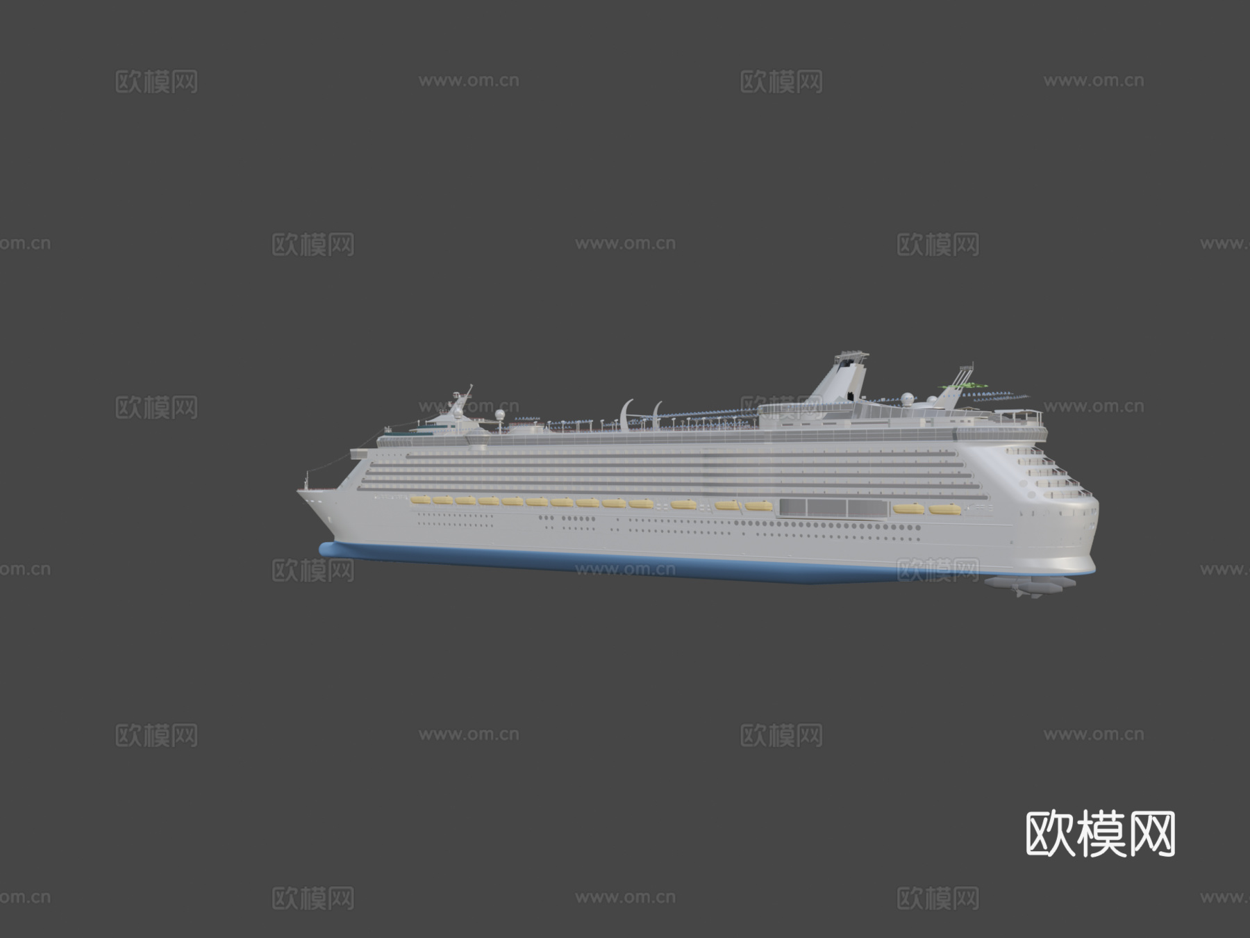 通用客运游轮su模型