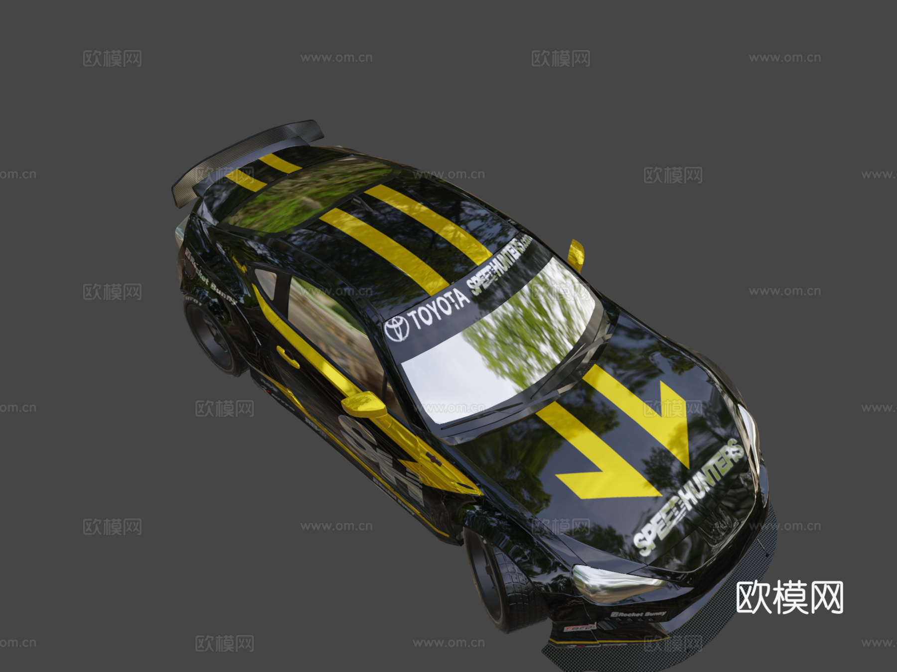 极品飞车粉丝艺术丰田GT86火箭兔车身套件su模型