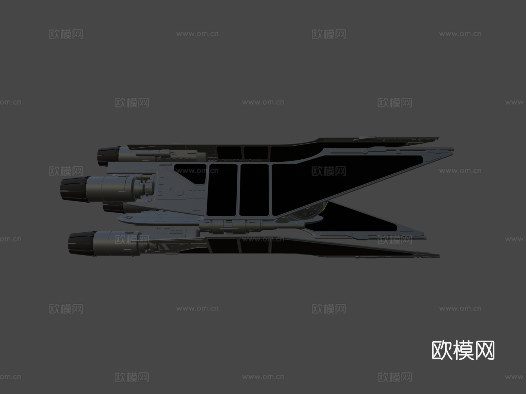 四台离子发动机战斗机su模型