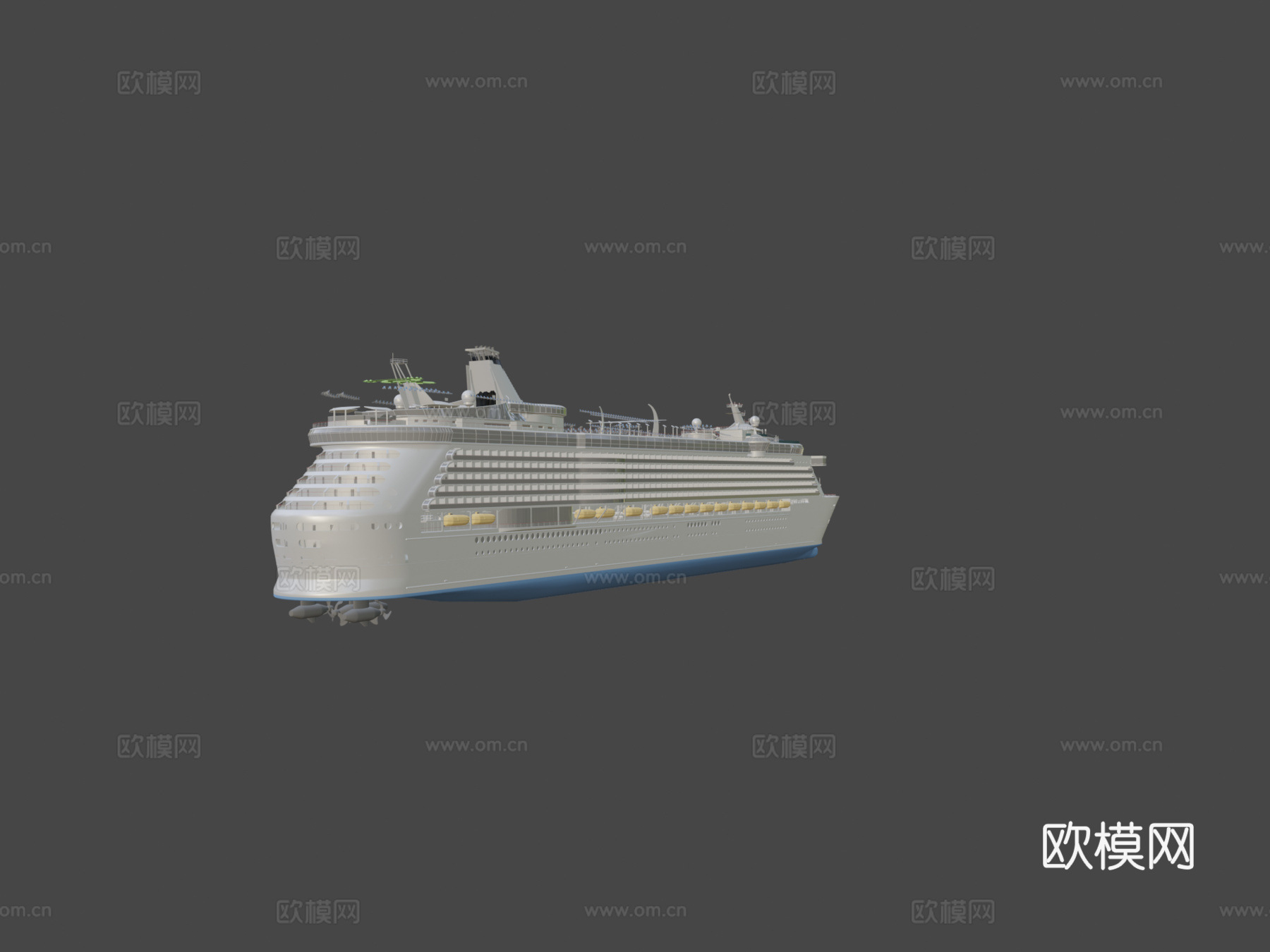 通用客运游轮su模型