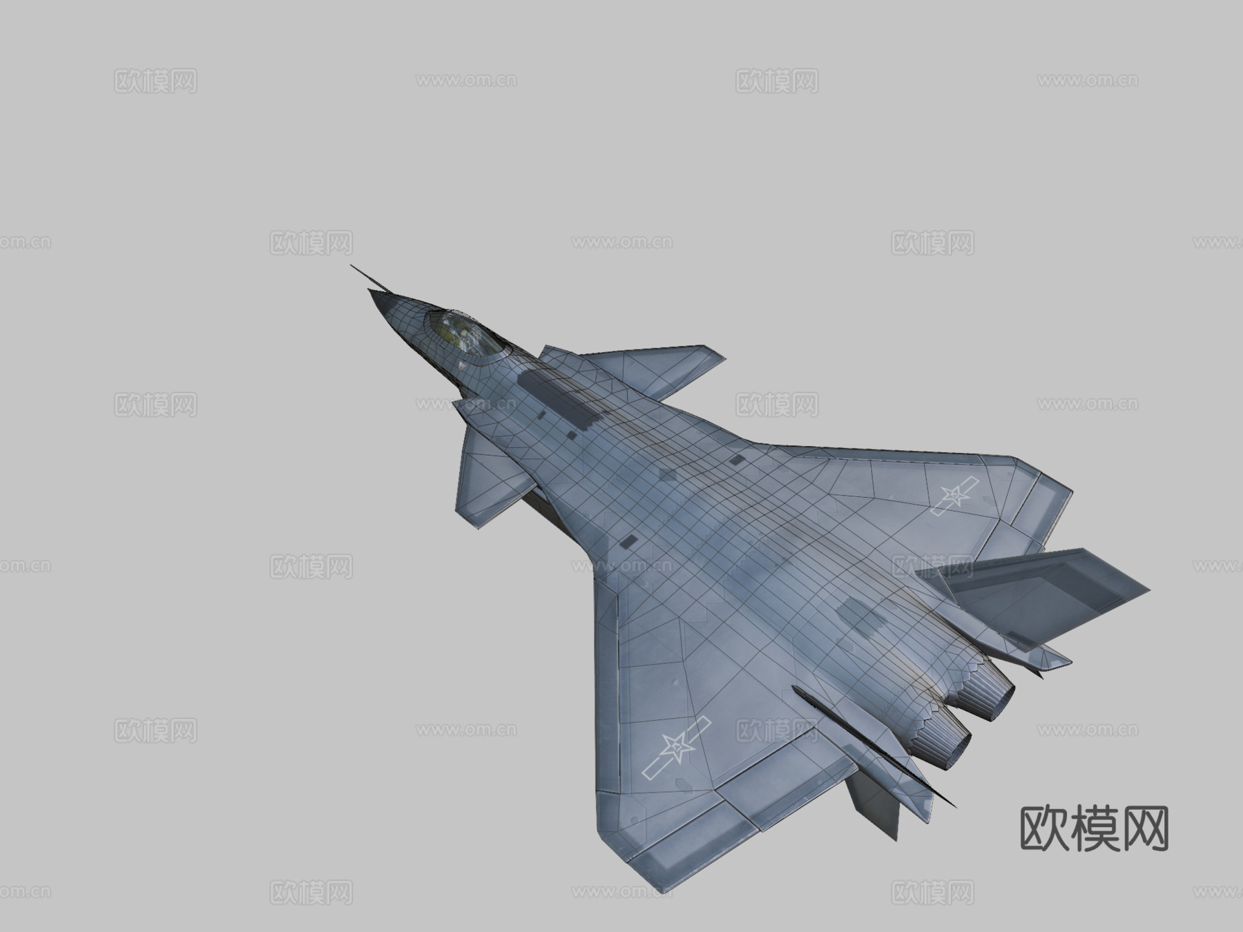 J20 黑鹰喷气式战斗机飞机su模型