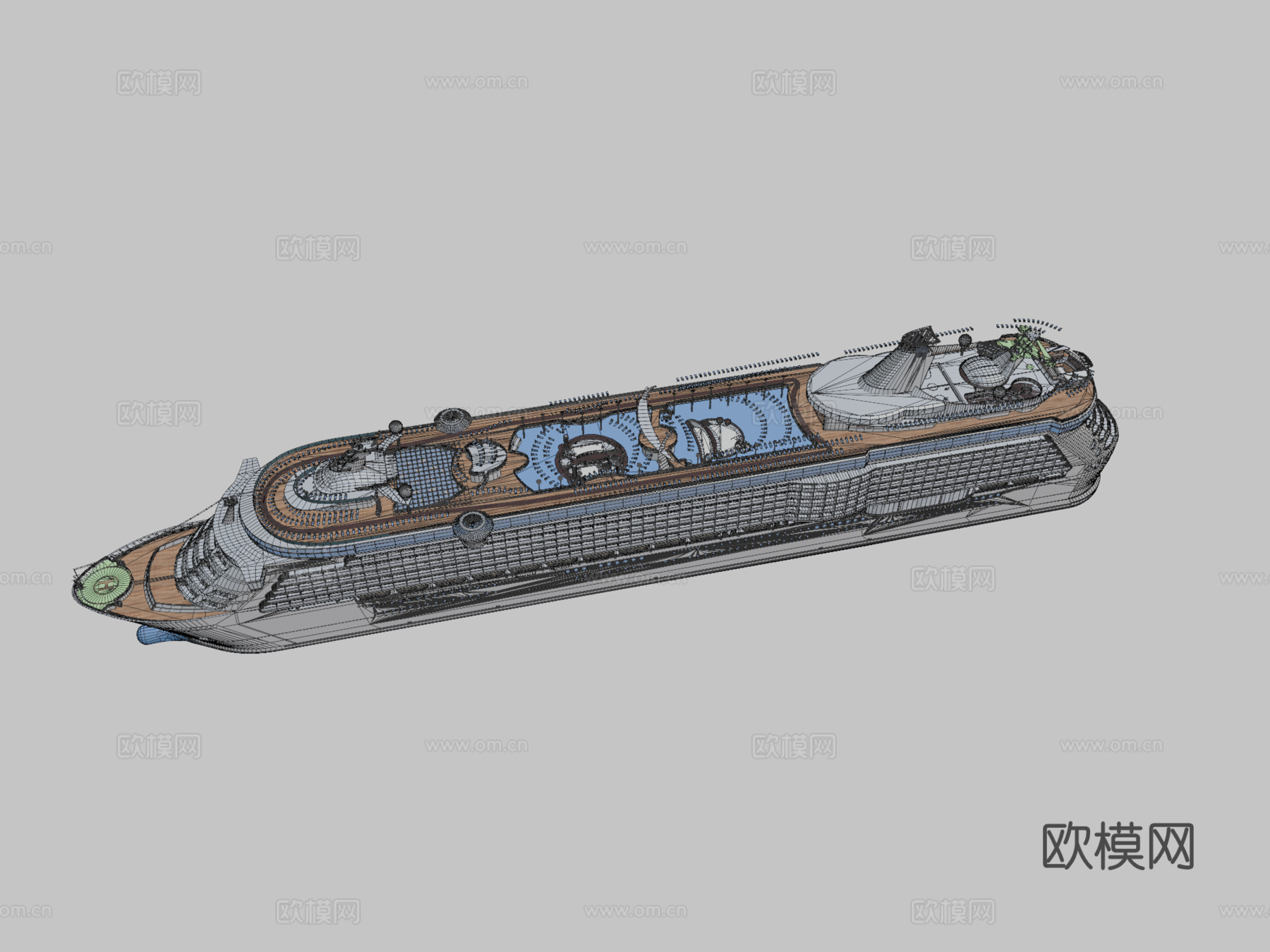 通用客运游轮su模型