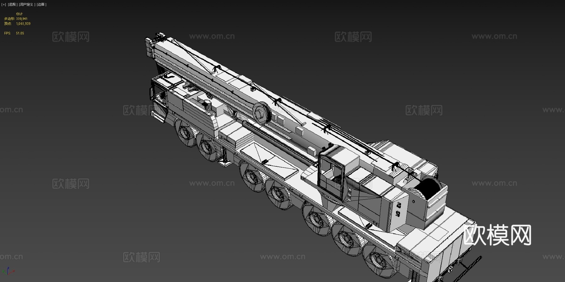 移动起重机su模型