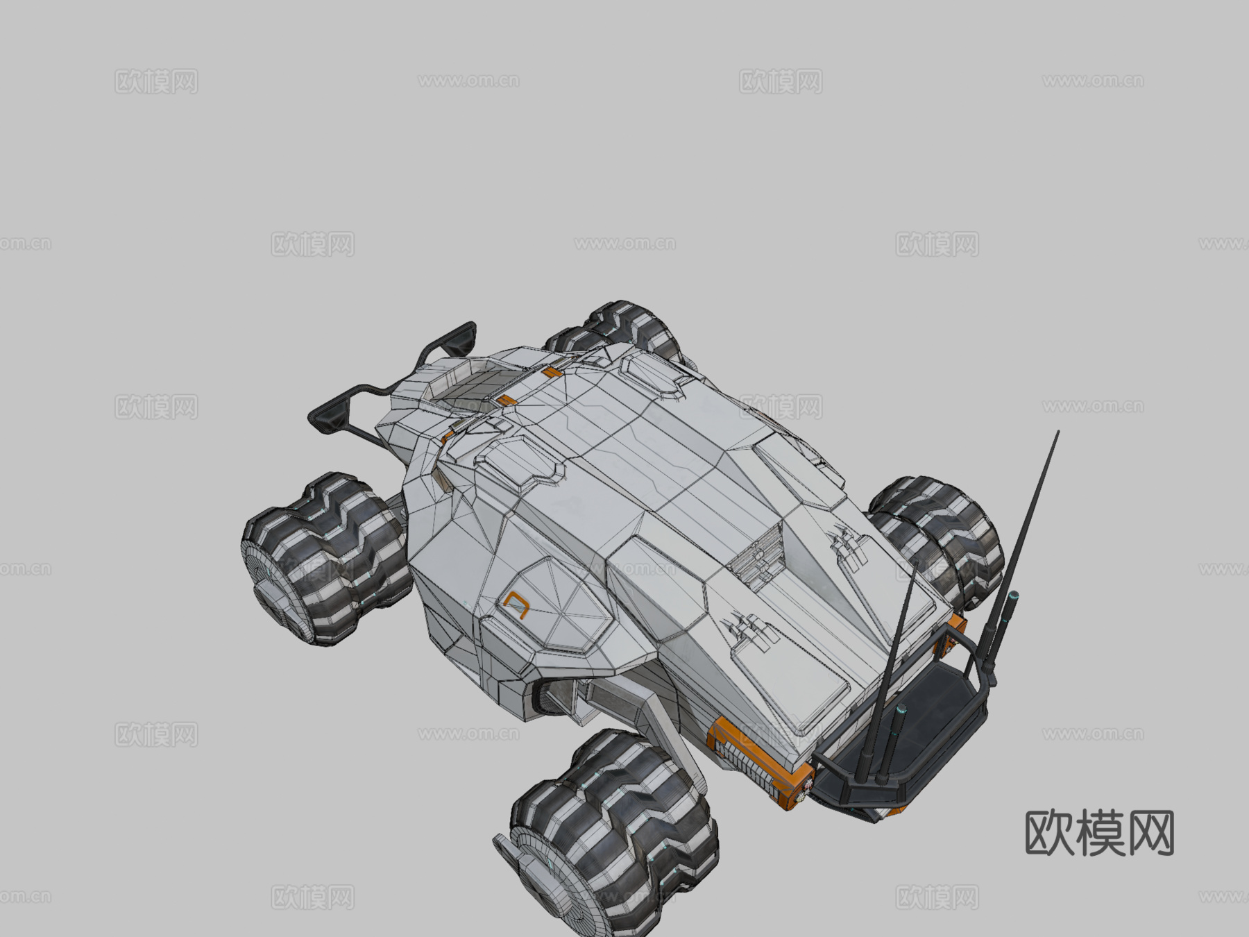 科幻越野车su模型
