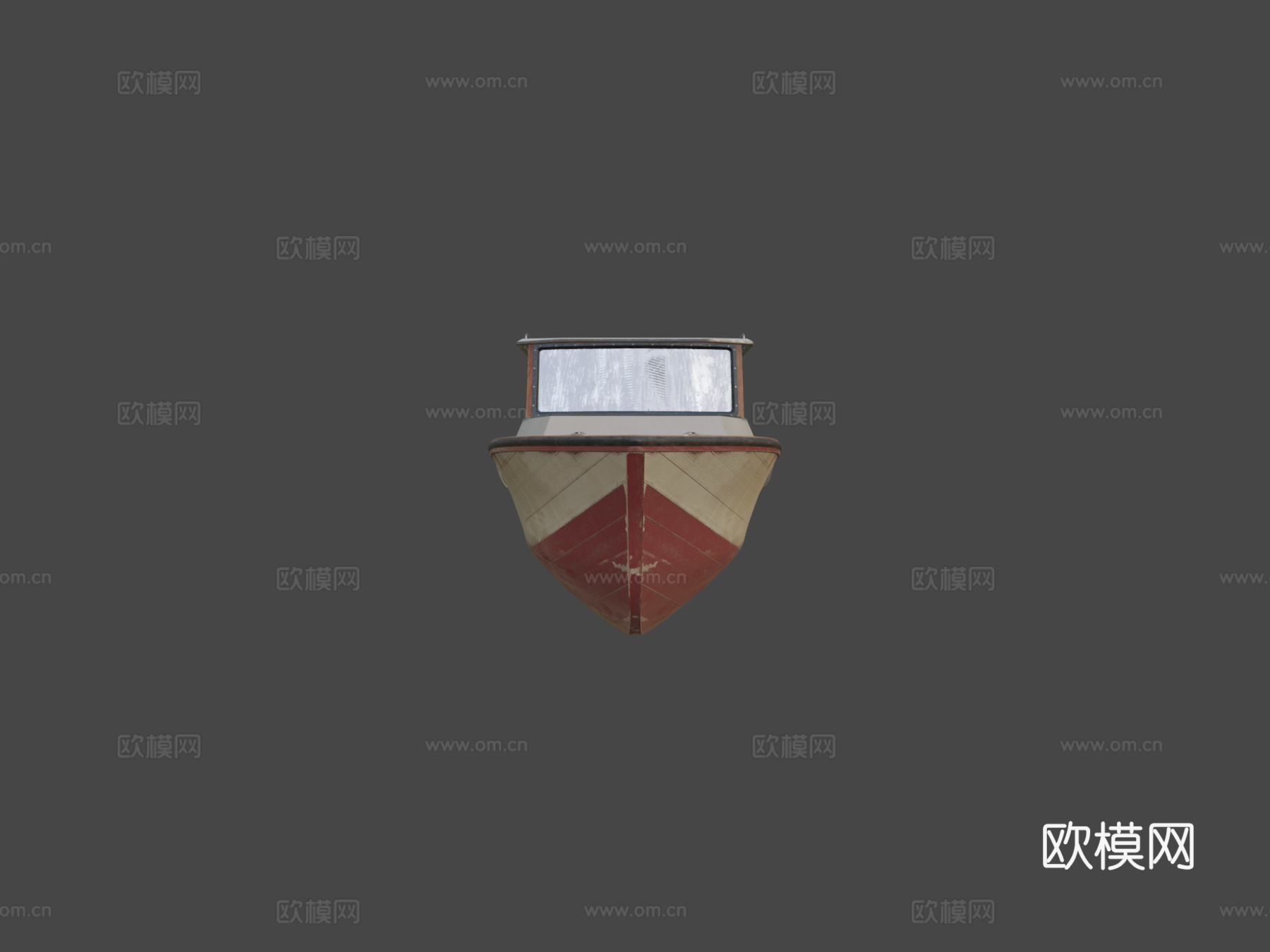 旧租赁船su模型