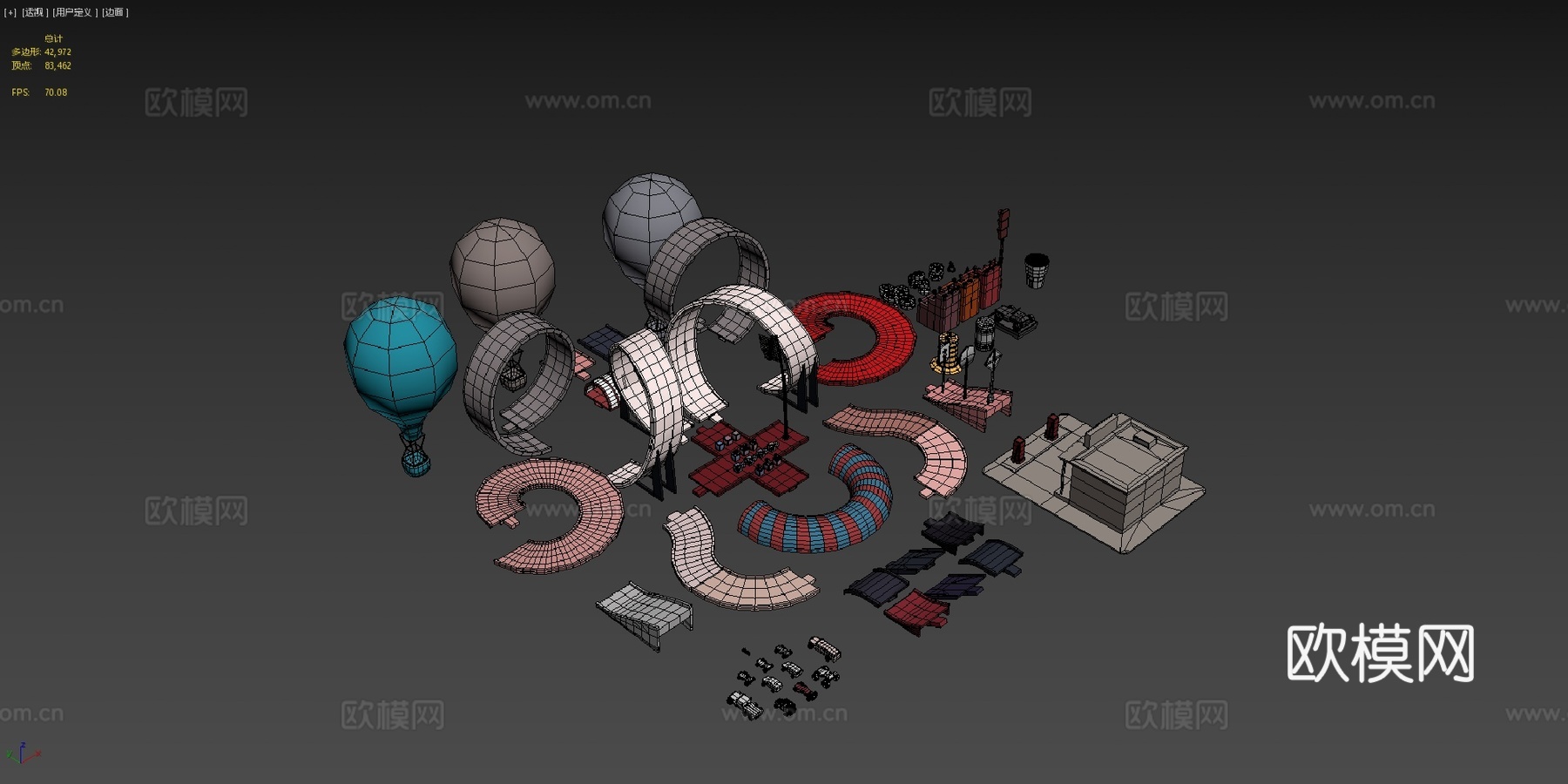 空闲赛车 完整包su模型