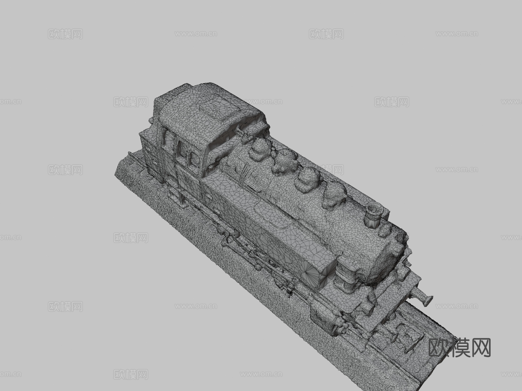 比例模型 蒸汽机车 RC玩具挑战su模型