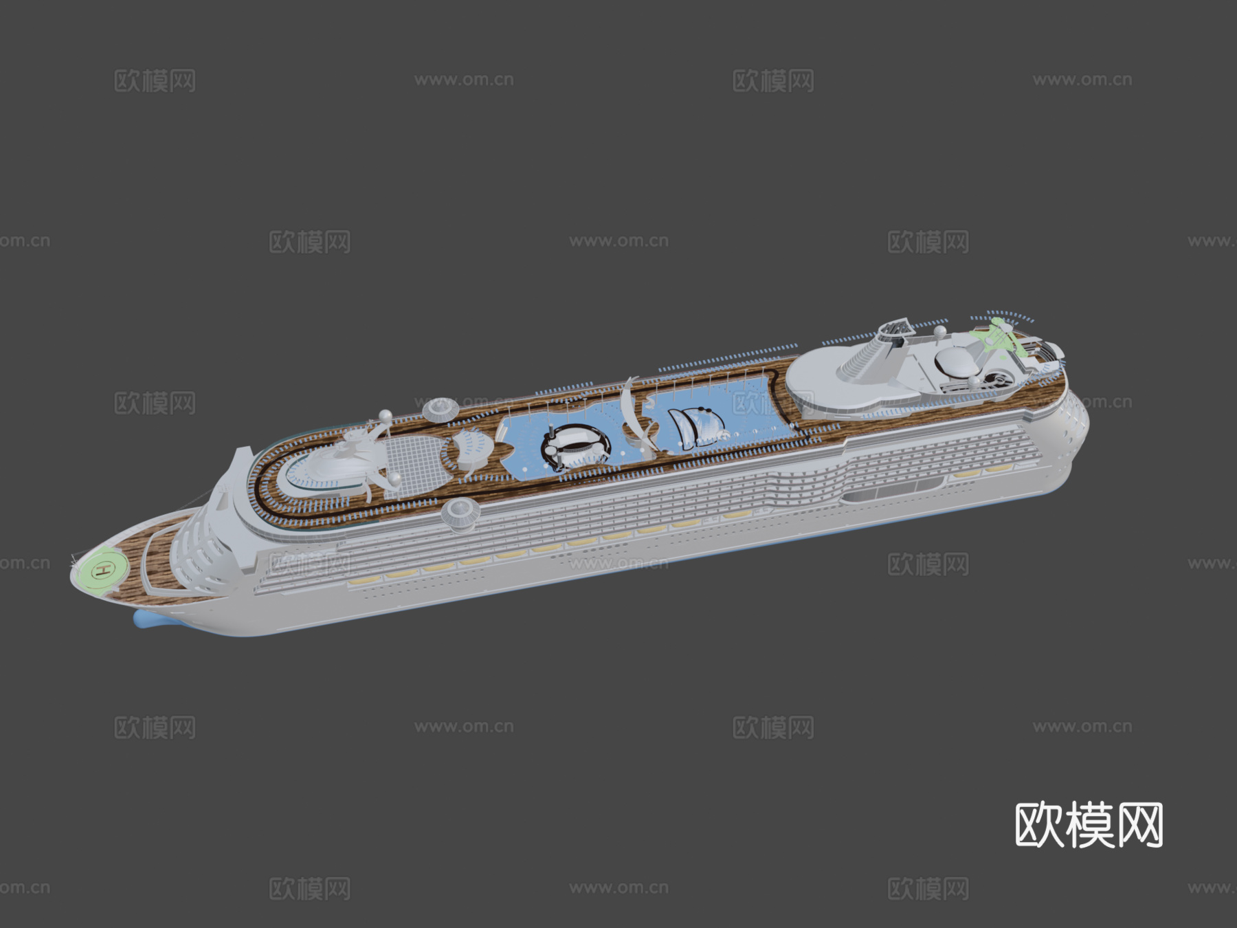 通用客运游轮su模型