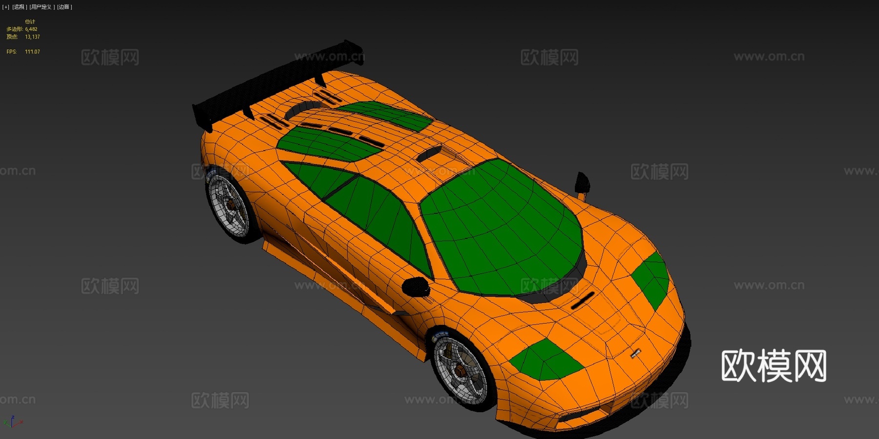 迈凯伦F1LM低多边形su模型