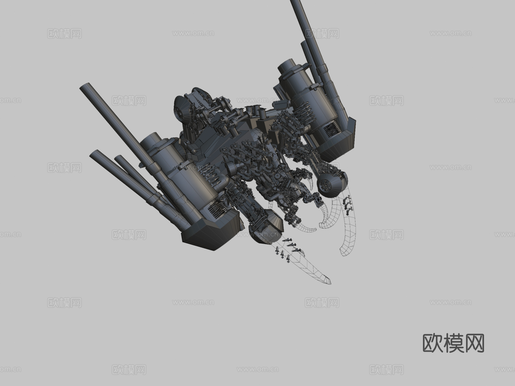 ZBrush 4R4如何使用插入网格绘制机甲.3su模型