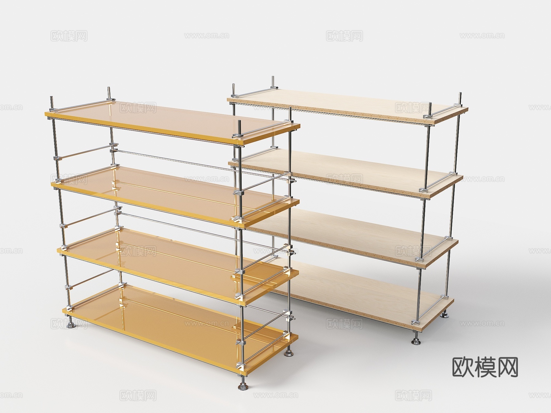 光轴书架 光轴置物架 不锈钢置物架 现代置物架 不锈钢光轴书su模型