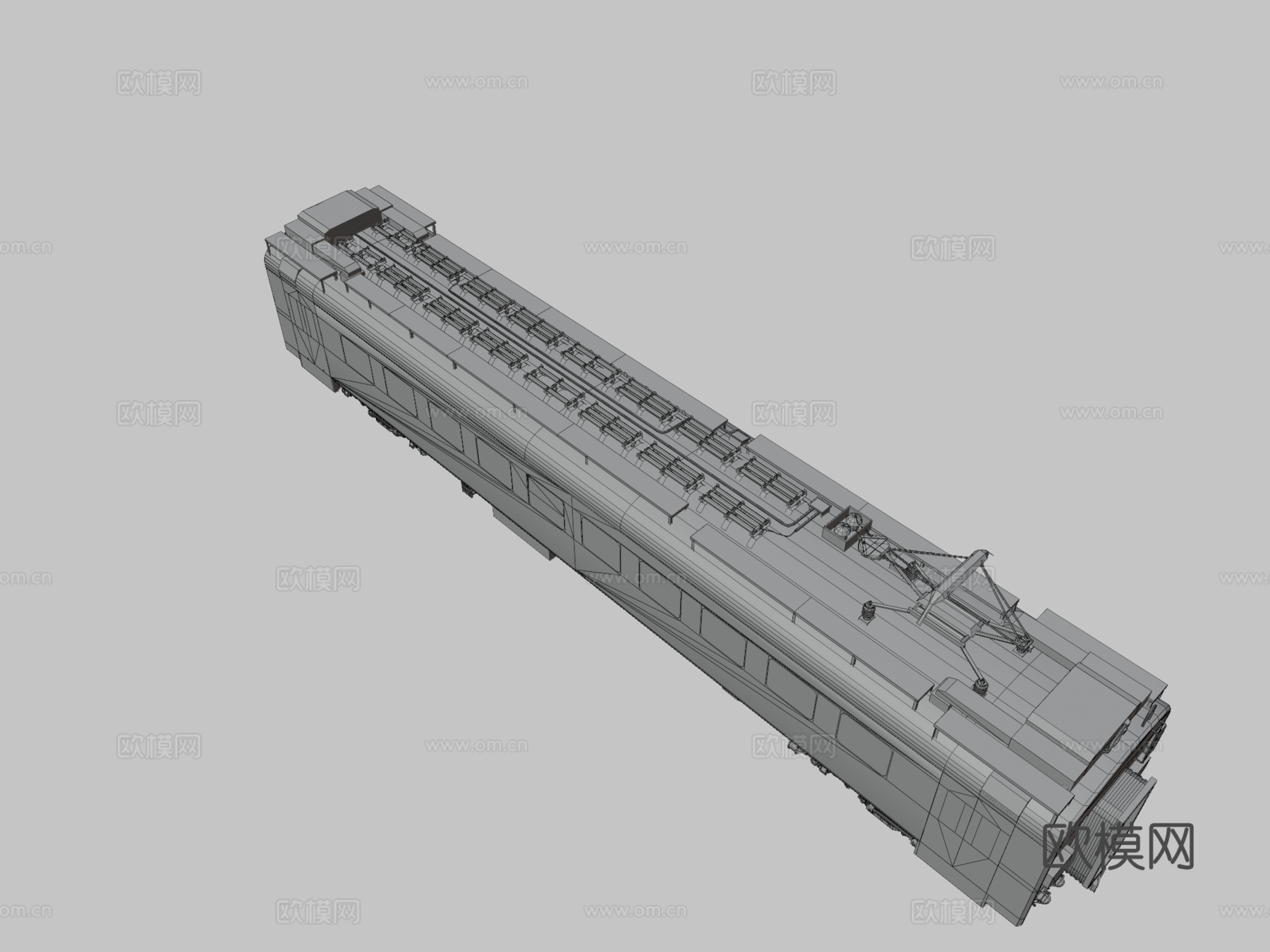 俄罗斯铁路客运车厢su模型