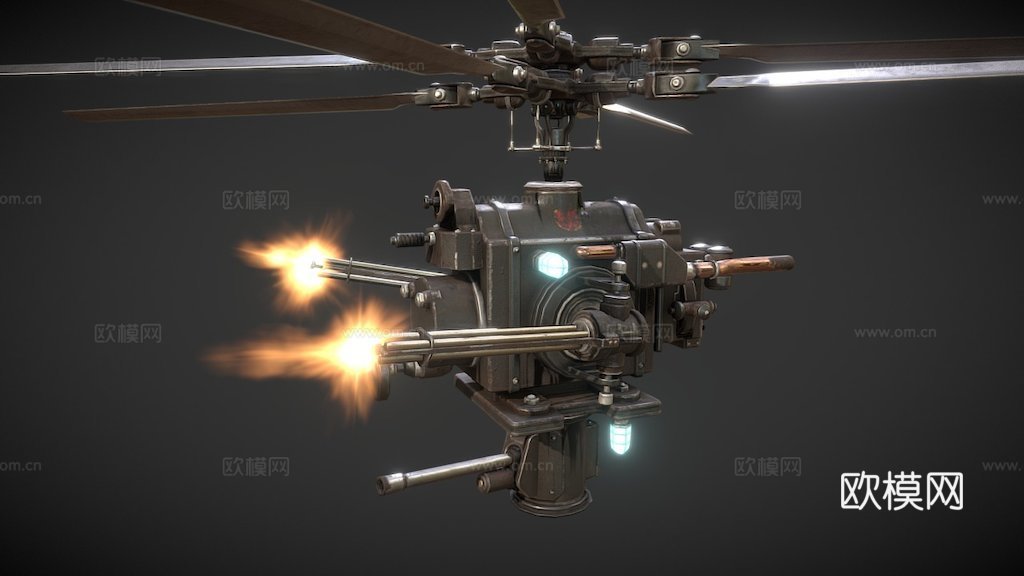 悬浮守卫自动炮塔su模型