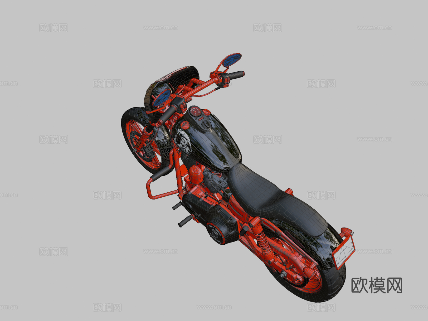 哈雷戴维森 戴纳 街头鲍勃 混乱之子su模型