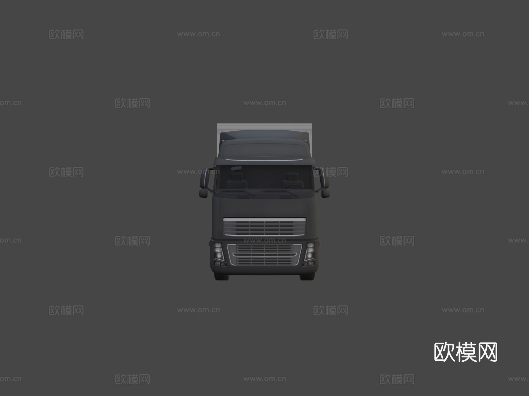 带拖车的大卡车su模型