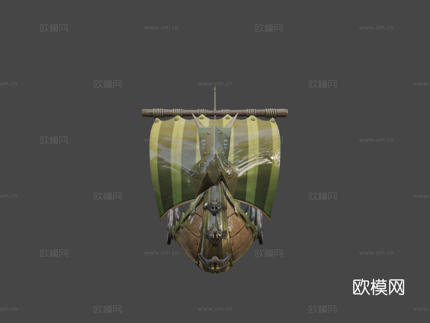 维京船装甲版su模型