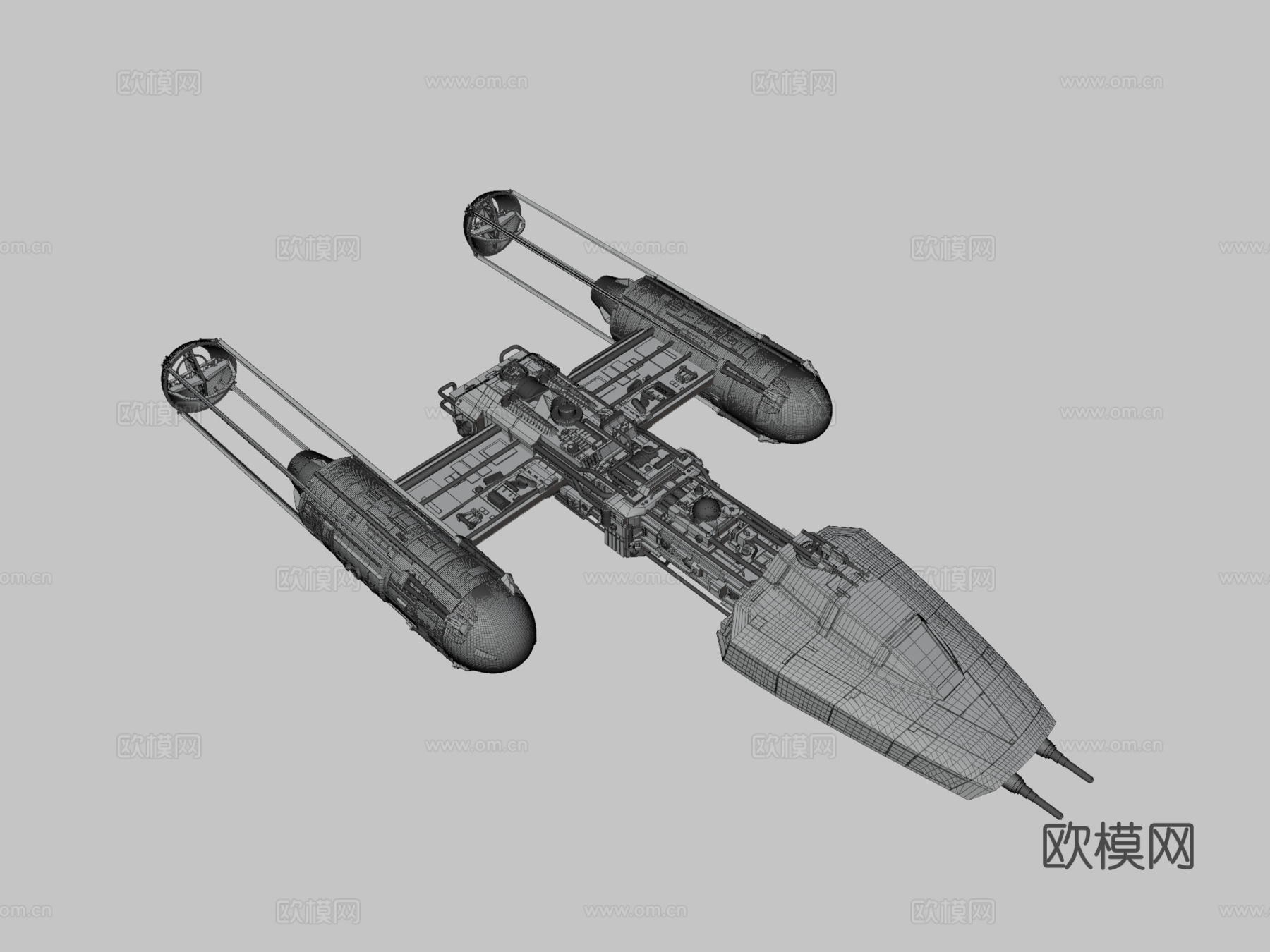 星球大战BTLA4 Y翼战机杰西亚伯拉罕1su模型