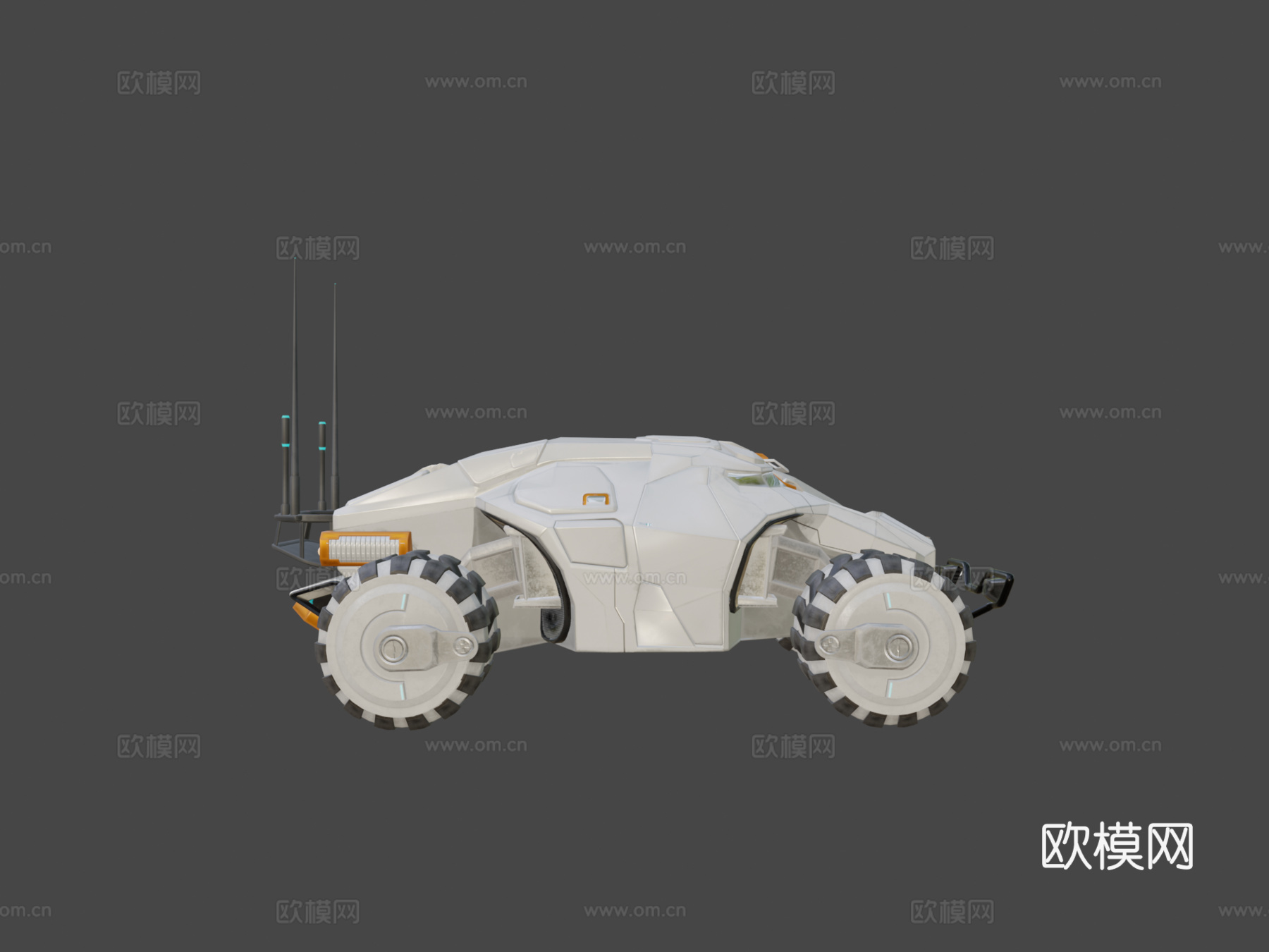 科幻越野车su模型