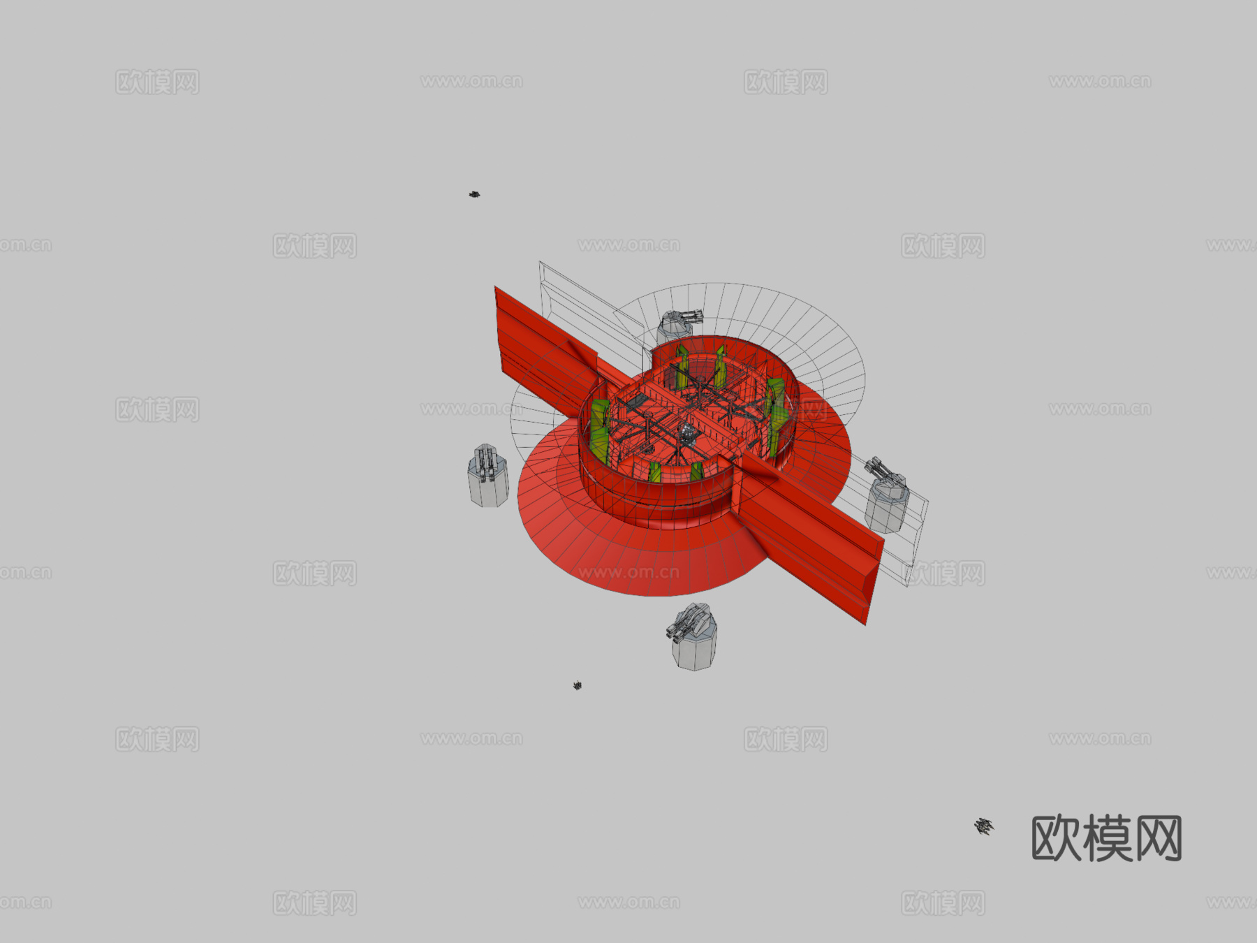 空间站场景进行中6测试su模型