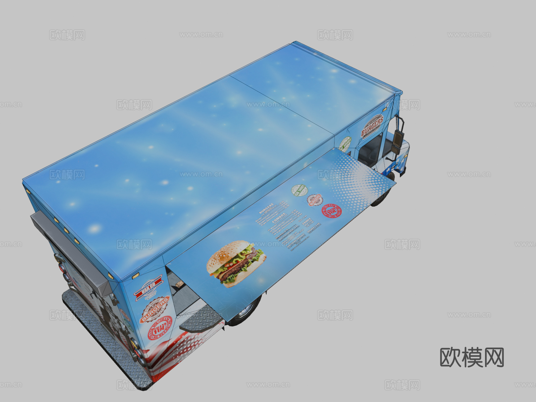 NASCAR 21点火福特E450食品步进车su模型