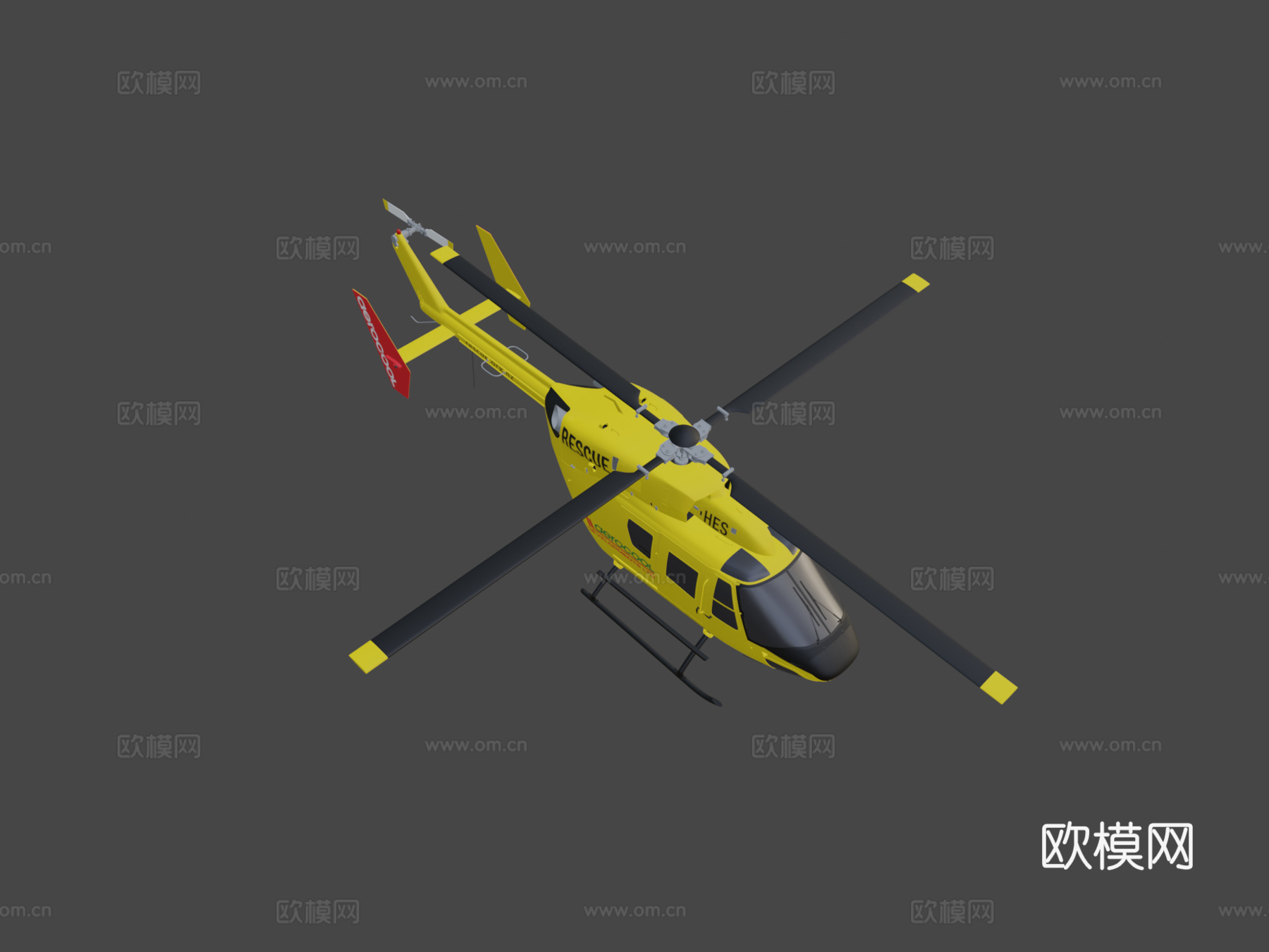 航空救援直升机su模型