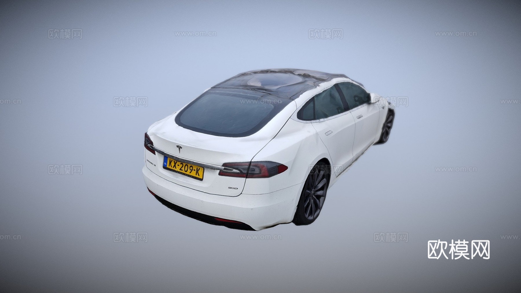 特斯拉MODEL S 90D全轮驱动煎饼低音甜甜圈1su模型