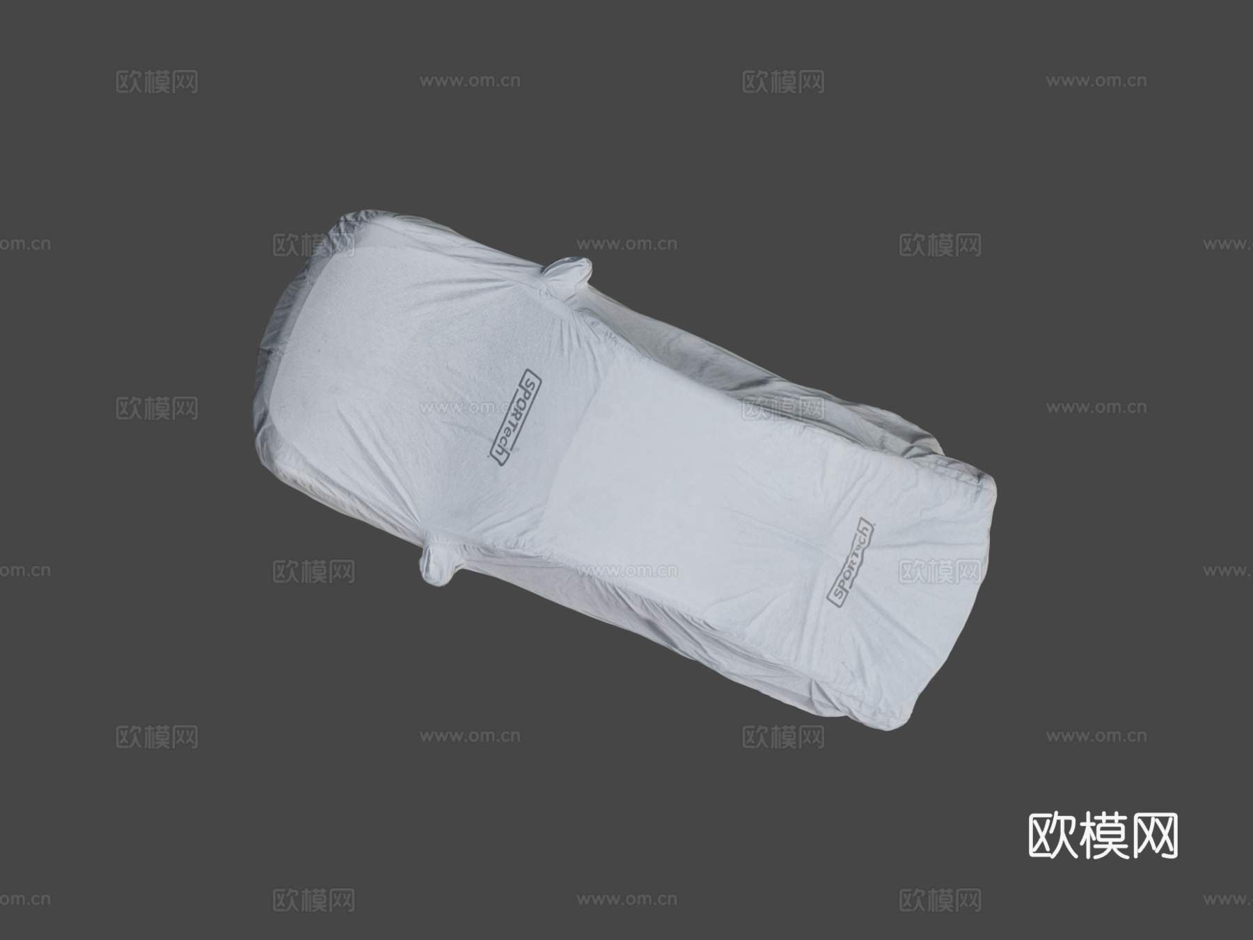覆盖灰色布料的车2su模型