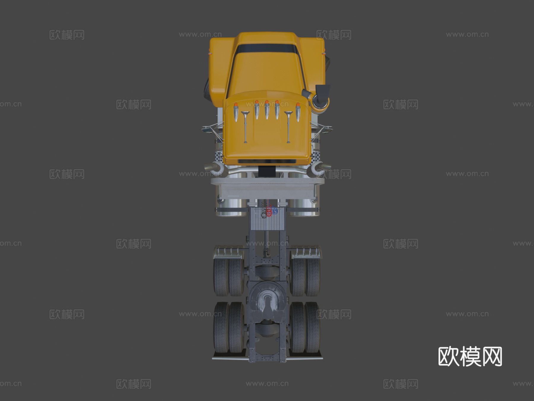 经典半挂卡车su模型