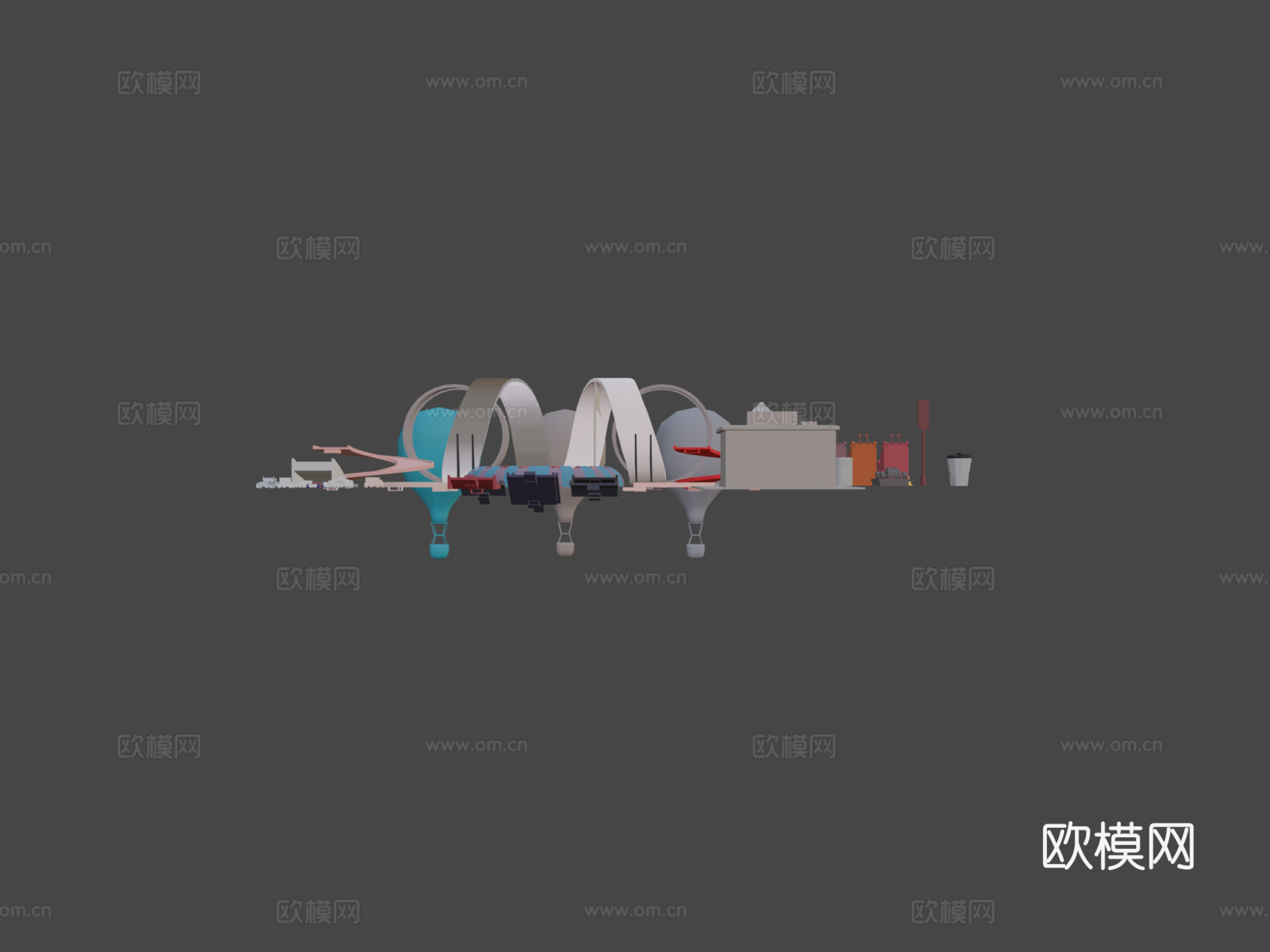 空闲赛车 完整包su模型