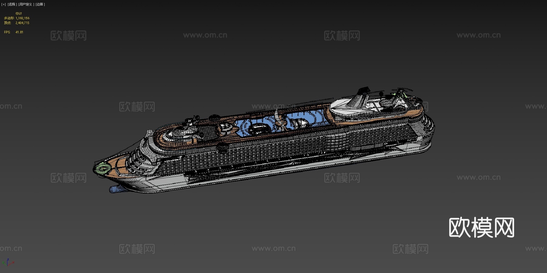 通用客运游轮su模型