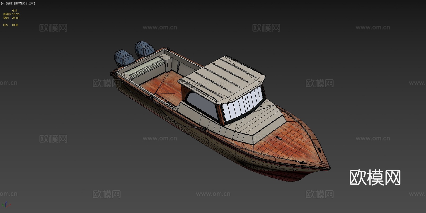 旧租赁船su模型