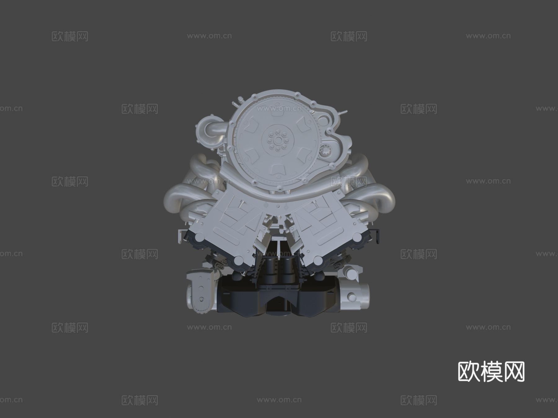 V12发动机su模型