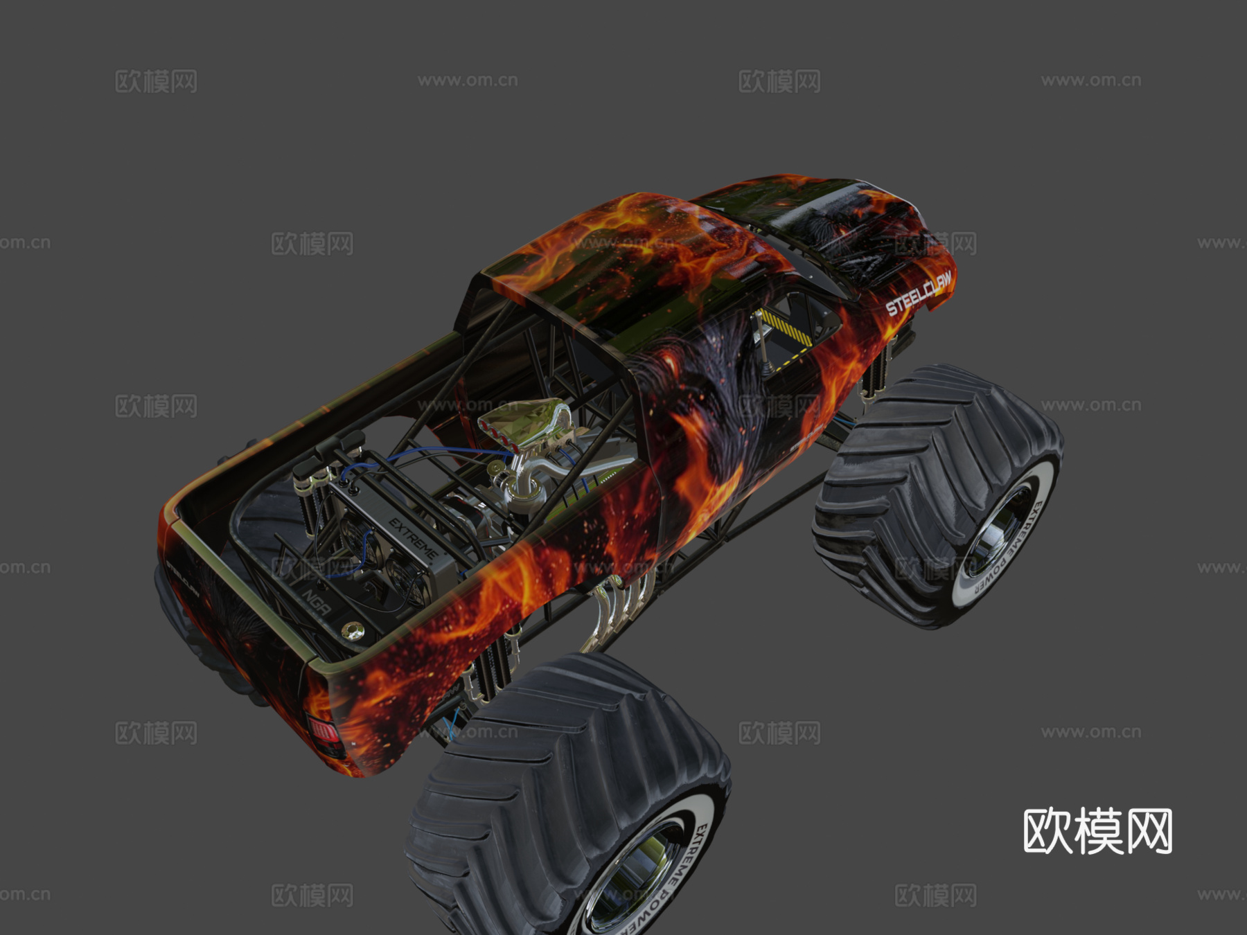 钢爪可驾驶怪物卡车丛游戏1su模型