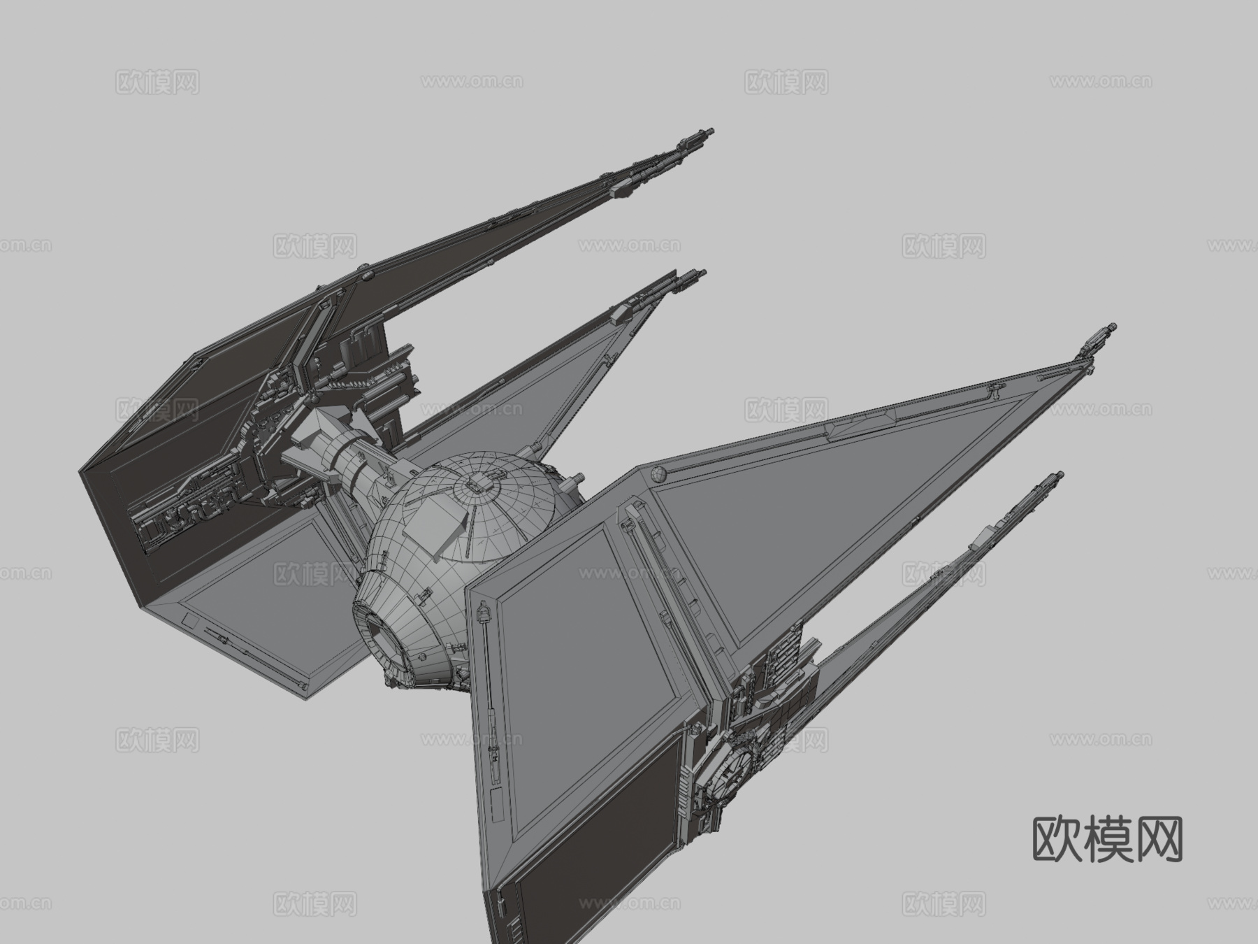 星球大战钛拦截机su模型