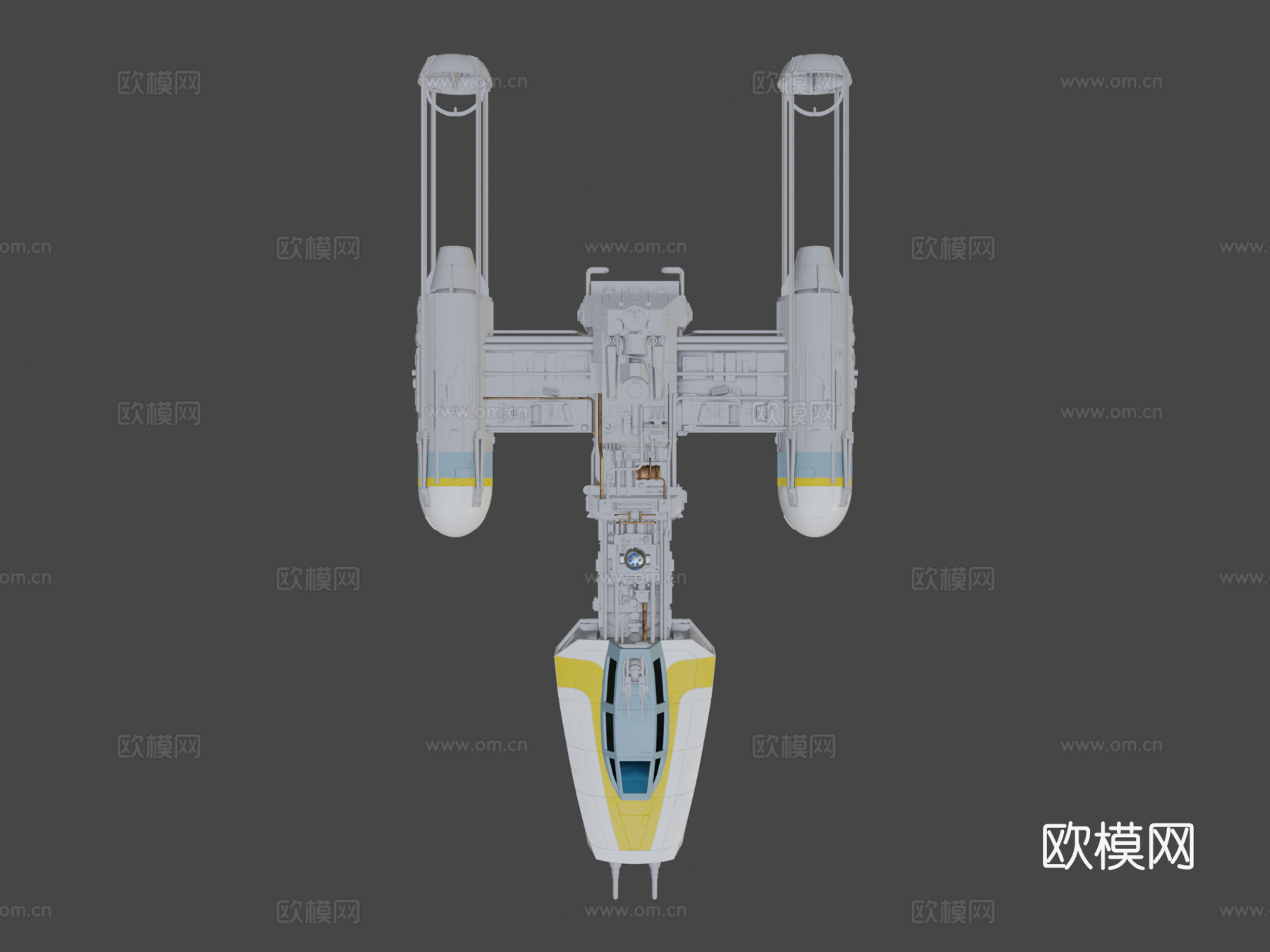 星球大战BTLA4 Y翼战机杰西亚伯拉罕1su模型