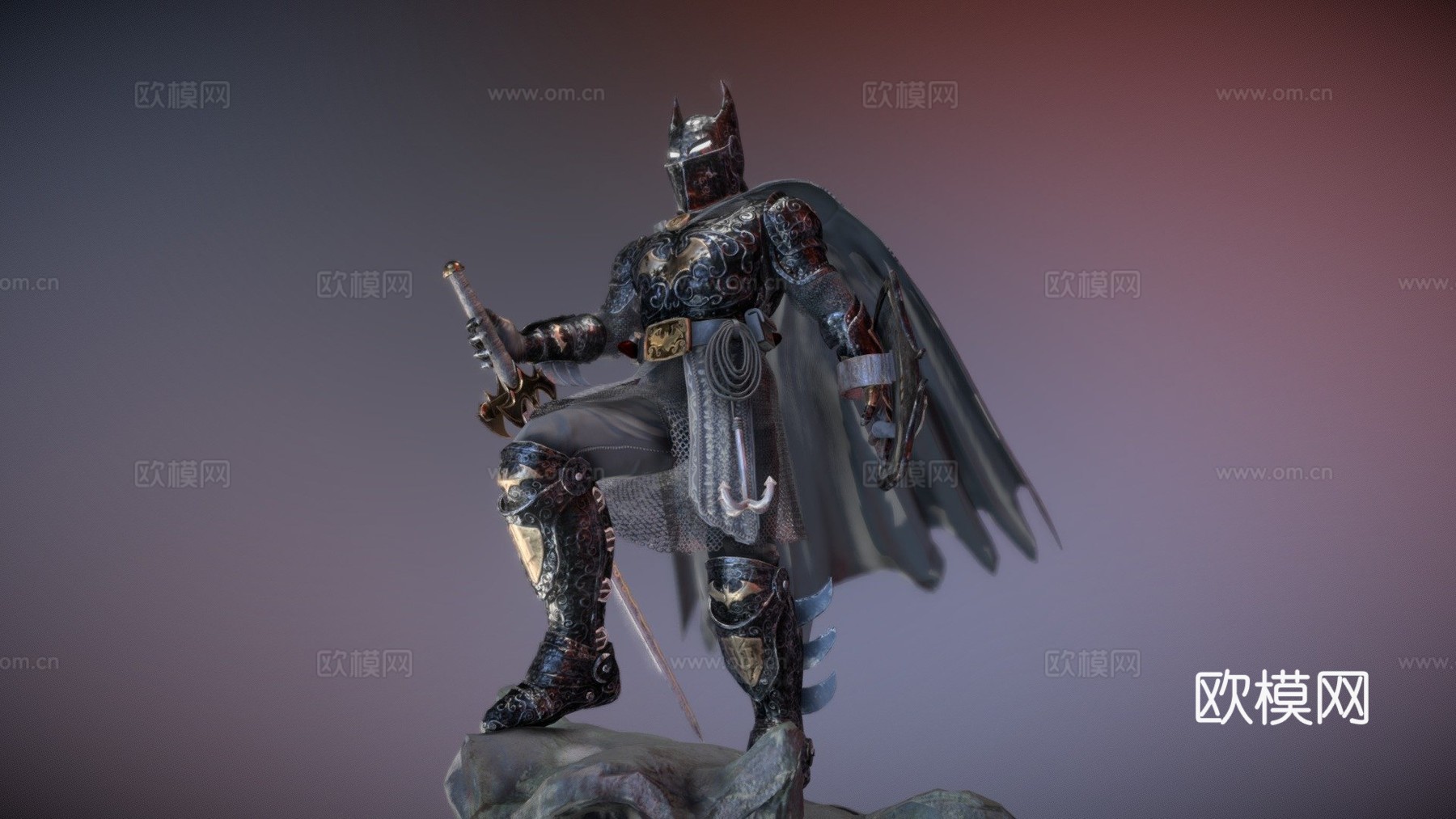 蝙蝠中世纪骑士su模型